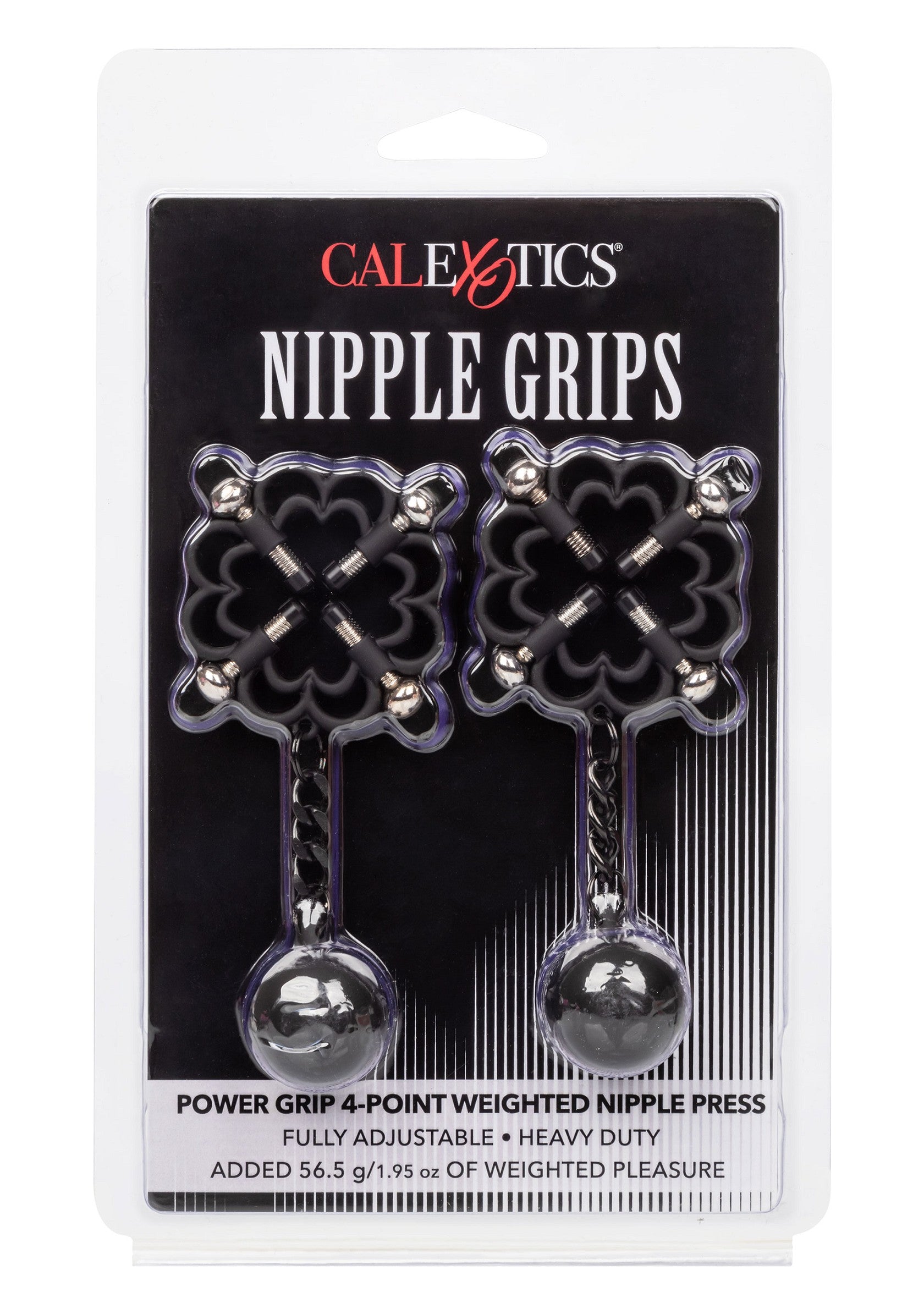 CalExotics Nipple Grips Power Grip 4-Point Weighted Nipple Press METAL - 7