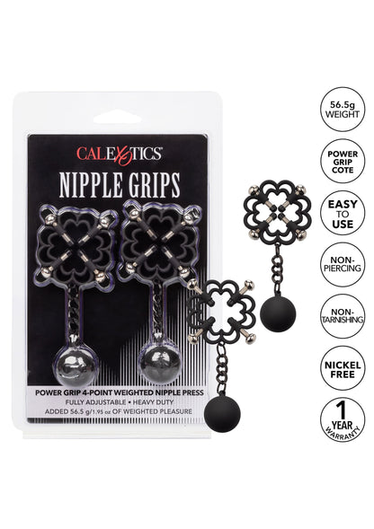 CalExotics Nipple Grips Power Grip 4-Point Weighted Nipple Press METAL - 3