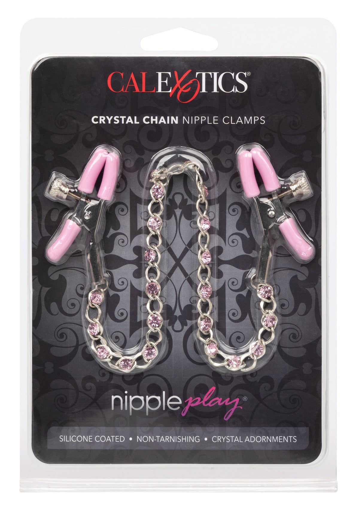 Crystal Chain Nipple Clamps PINK - 2