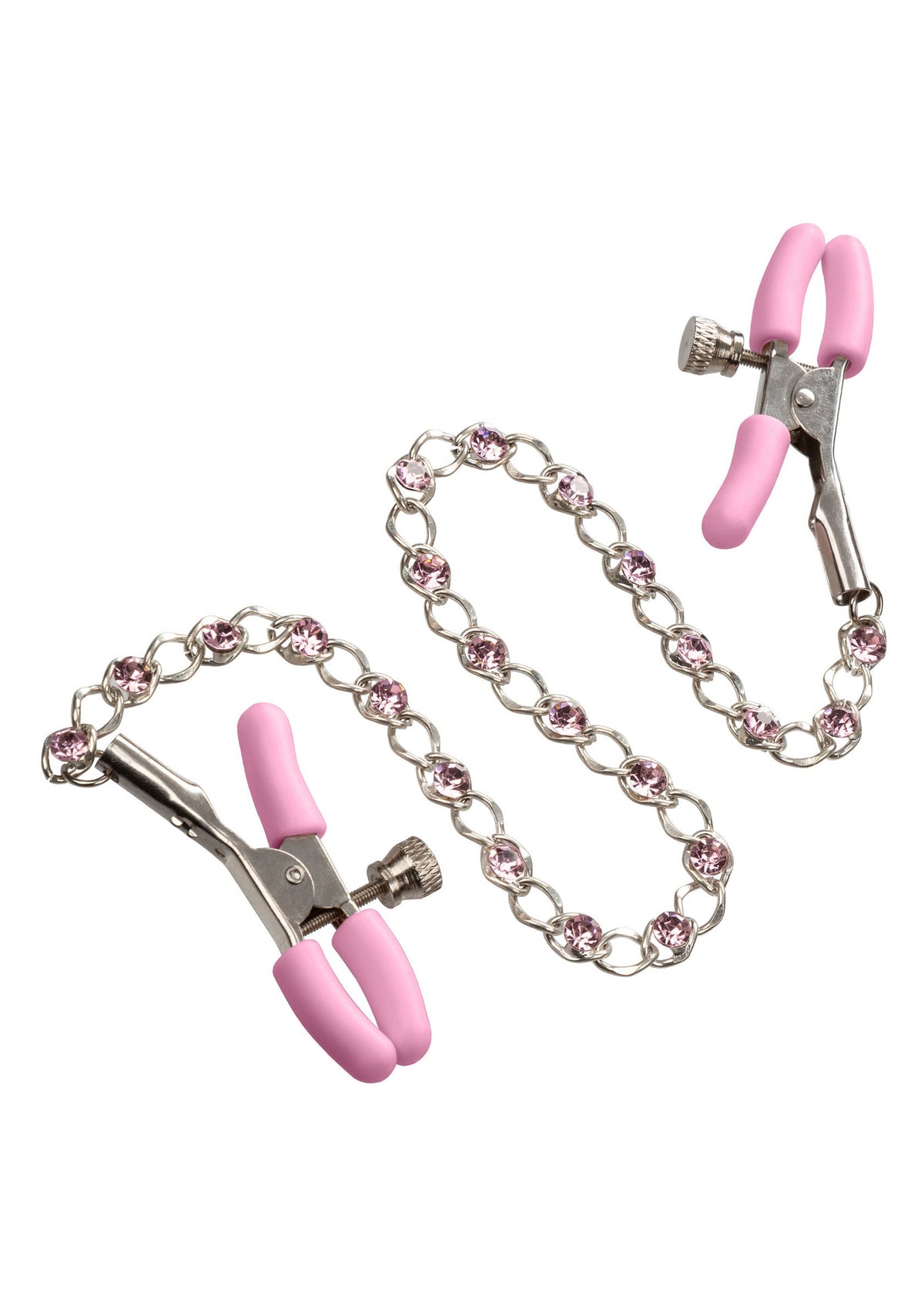 Crystal Chain Nipple Clamps PINK - 1