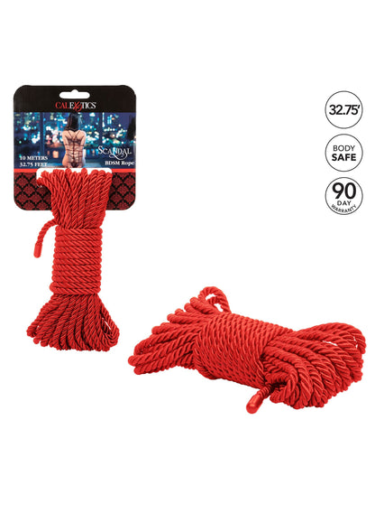Scandal BDSM Rope 10 Meter RED - 3