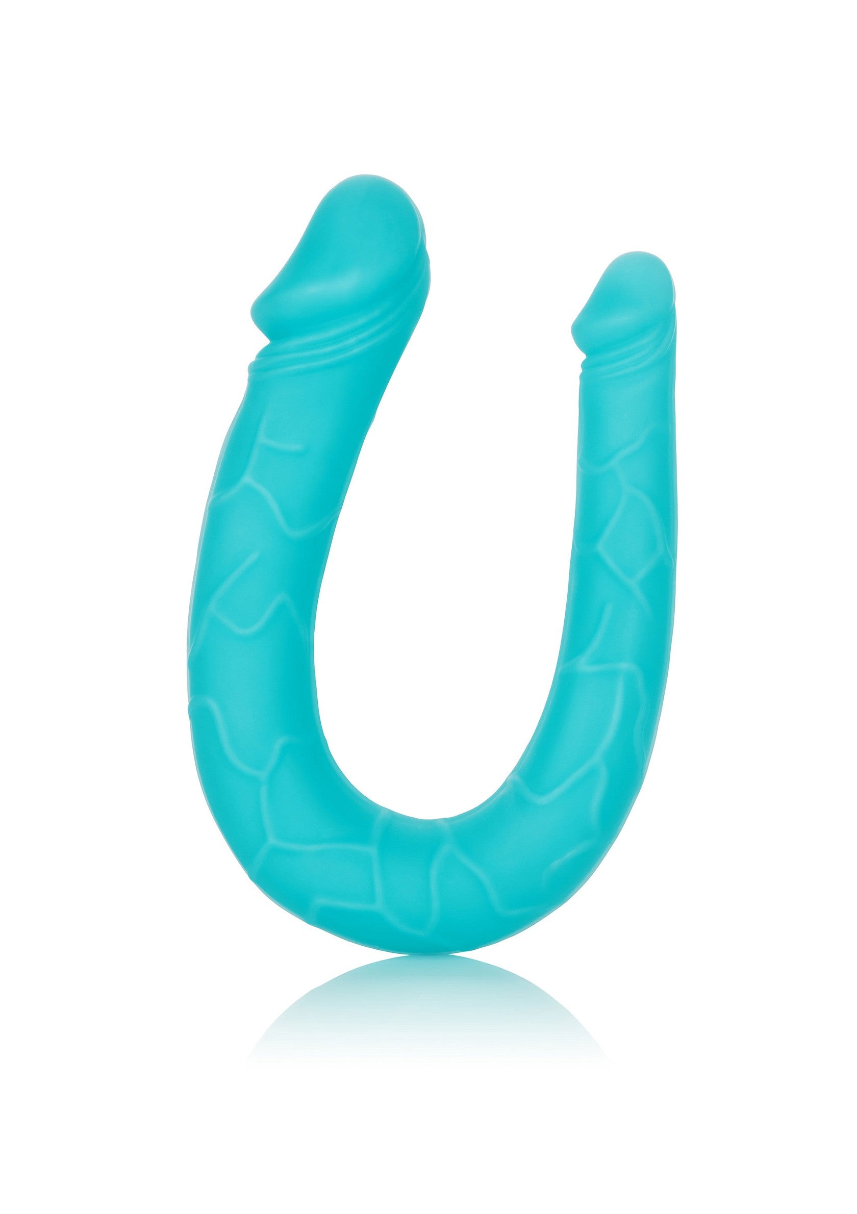 CalExotics Silicone Double Dong AC/DC Dong AQUA - 1