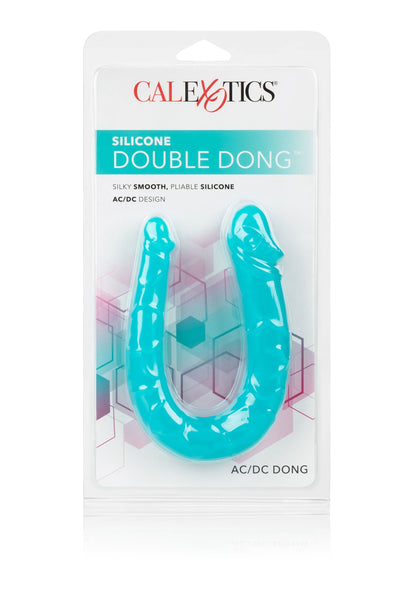 CalExotics Silicone Double Dong AC/DC Dong AQUA - 3