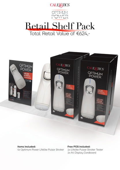 Calexotics Optimum Power Pulsar Retail Shelf Pack WHITE - 0