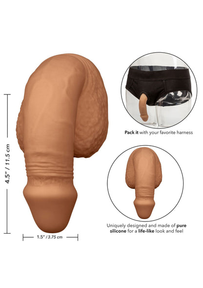 5 inch Silicone Packing Penis CARAMEL - 3