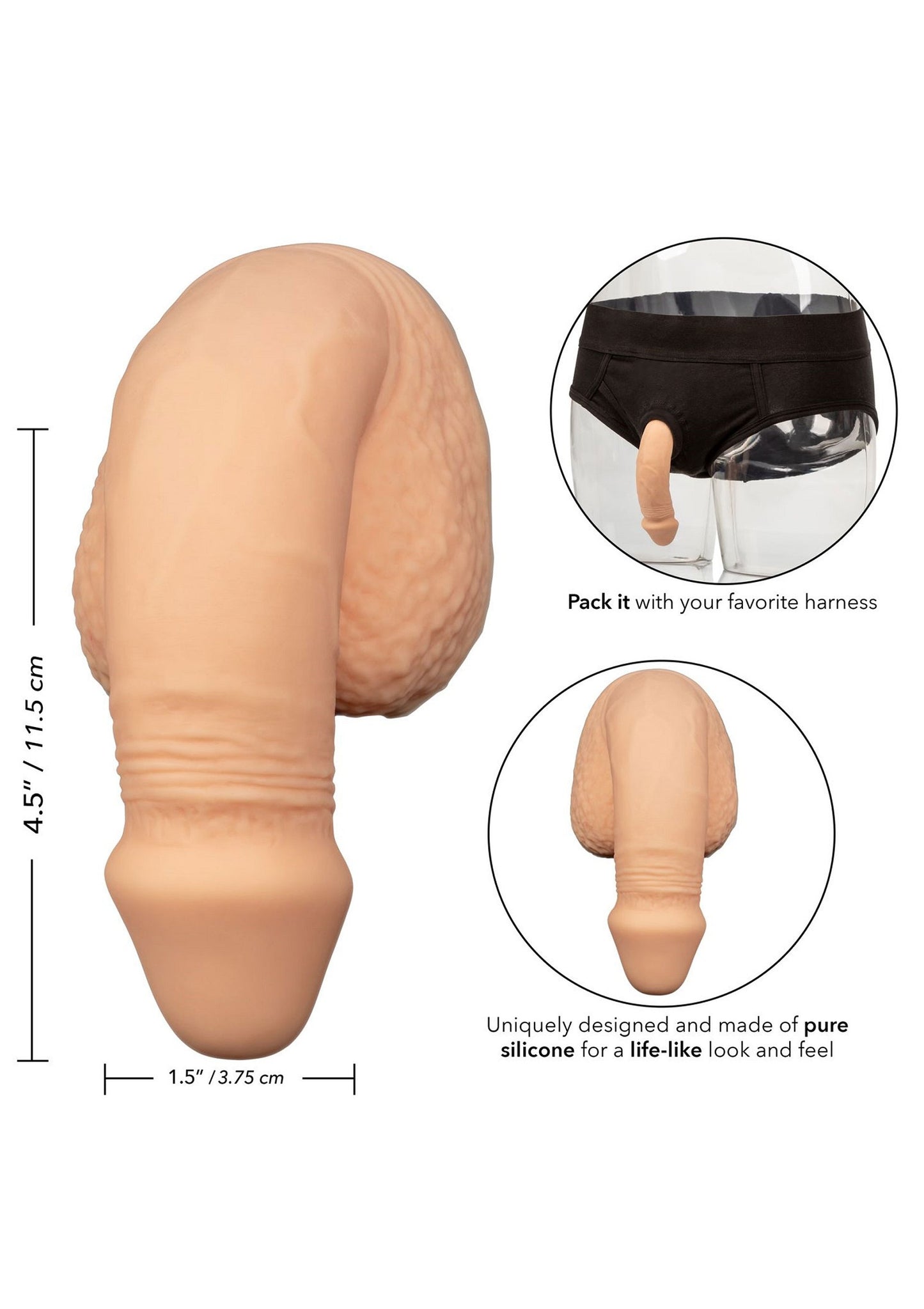 CalExotics Packer Gear 12.75 cm Silicone Packing Penis SKIN - 3