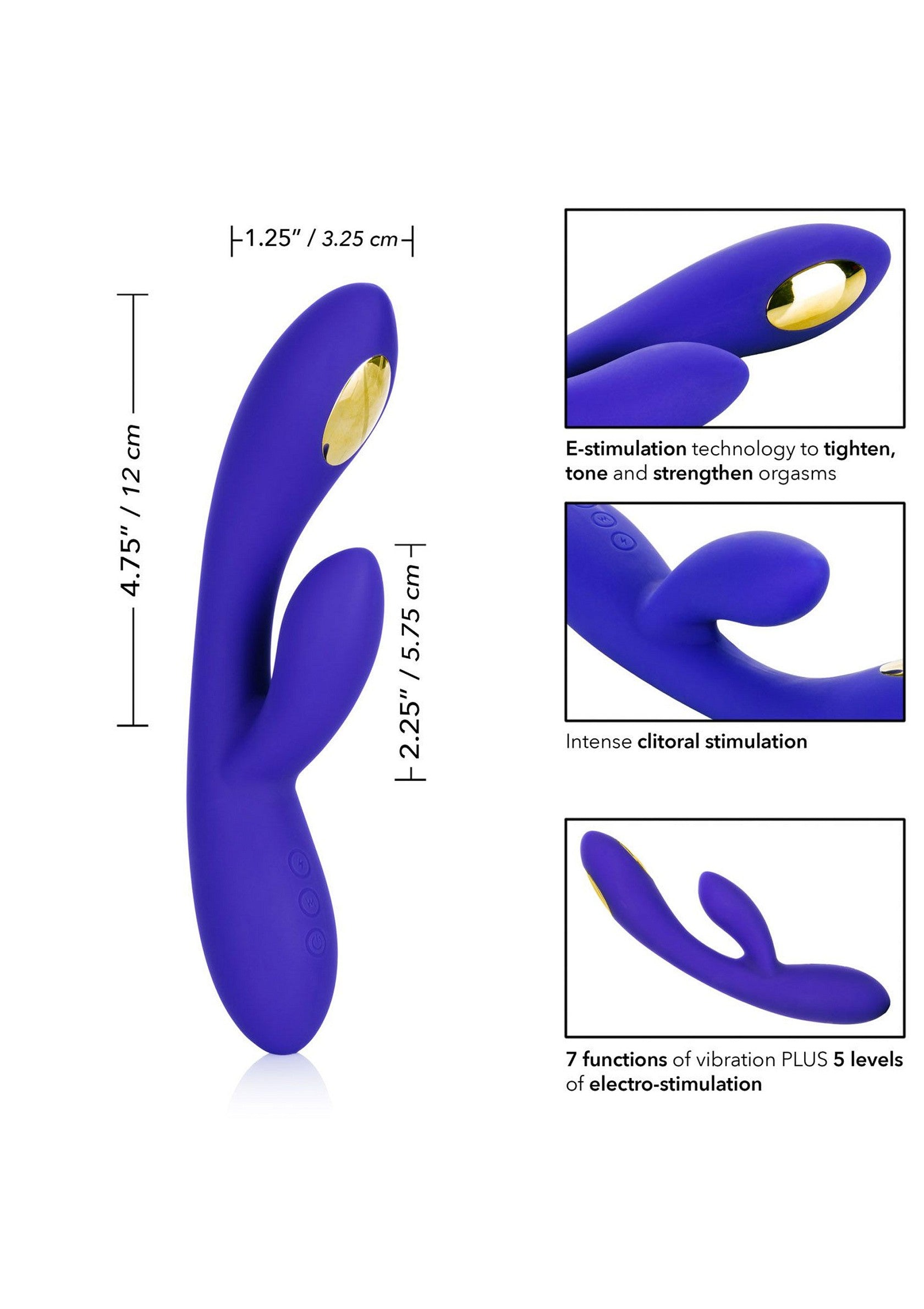 CalExotics Impulse Intimate E-Stimulator Dual Wand BLUE - 1