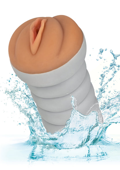 CalExotics Ribbed Gripper Tight Pussy Grip BROWN - 4