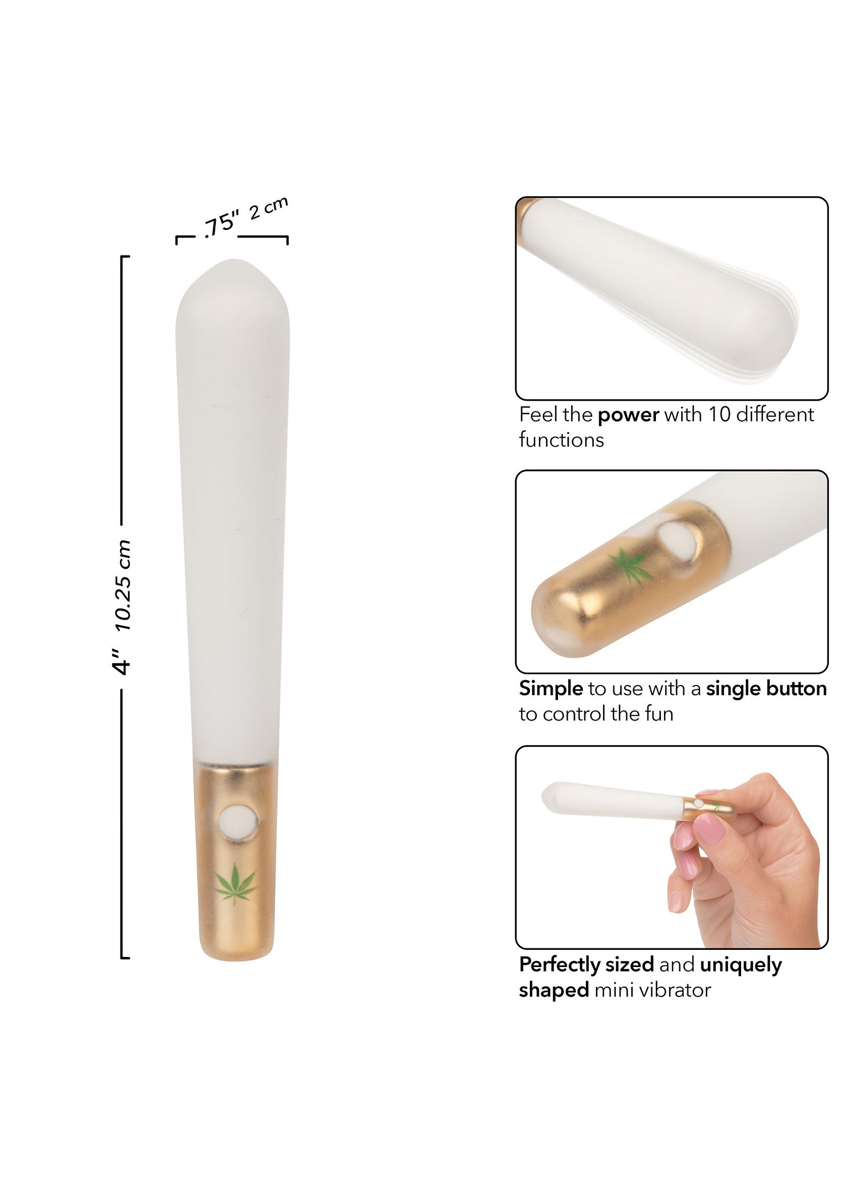 CalExotics Naughty Bits Smoke Show Mini Joint Vibe MULTICOLOR - 2