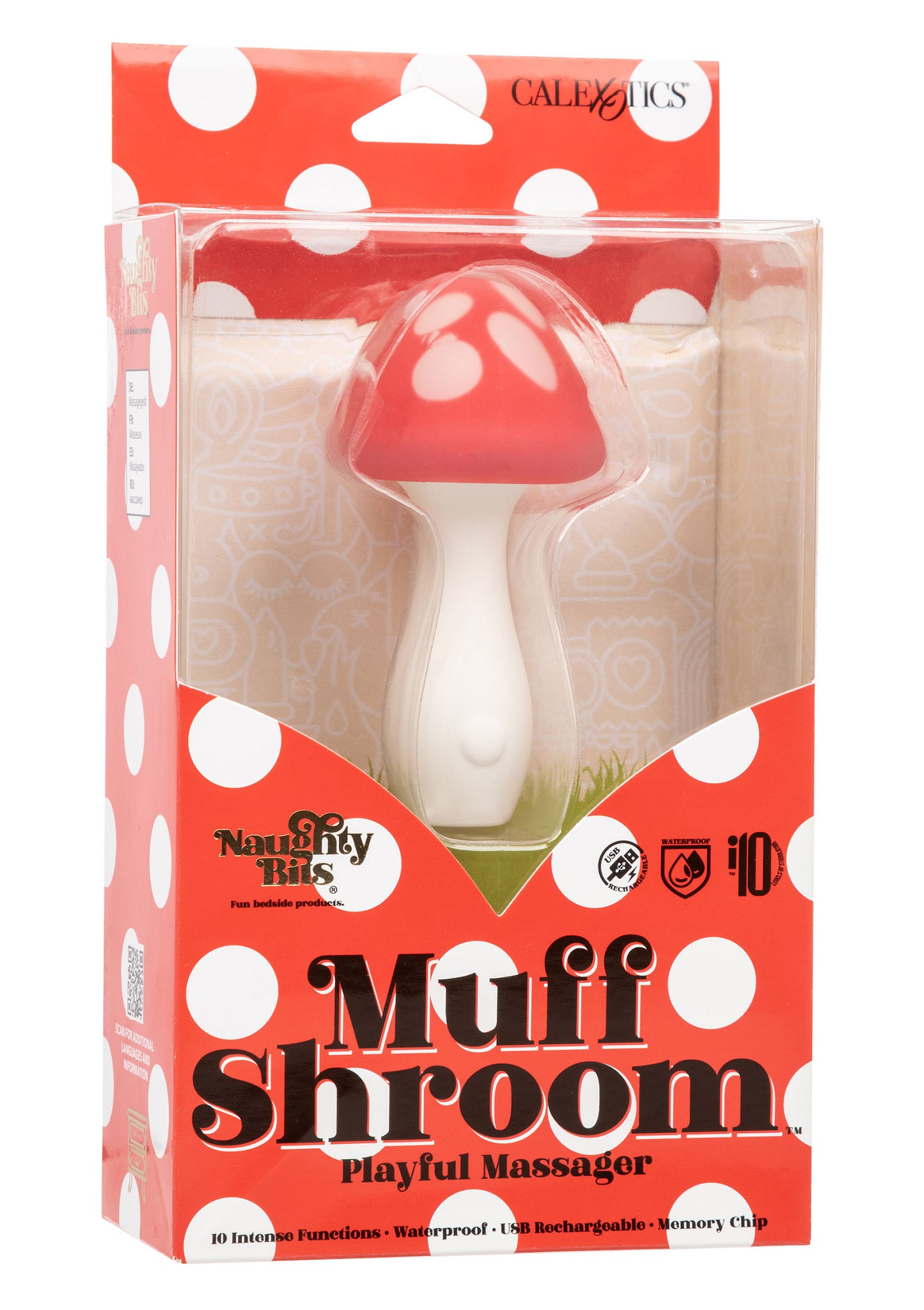 CalExotics Naughty Bits Muff Shroom Playful Massager MULTICOLOR - 6