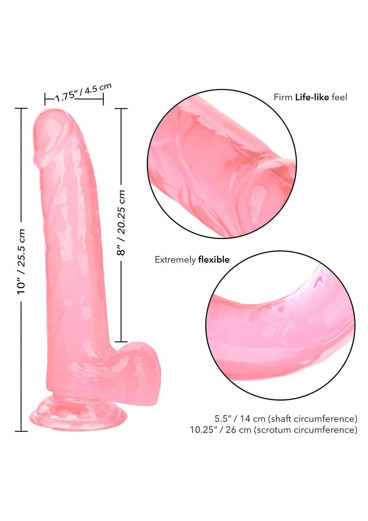 Queen Size Dong 8 inch PINK - 2