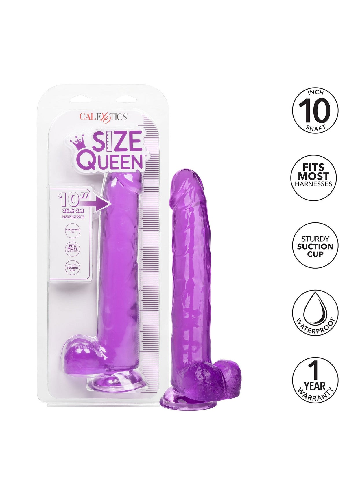 Queen Size Dong 10 inch PURPLE - 6