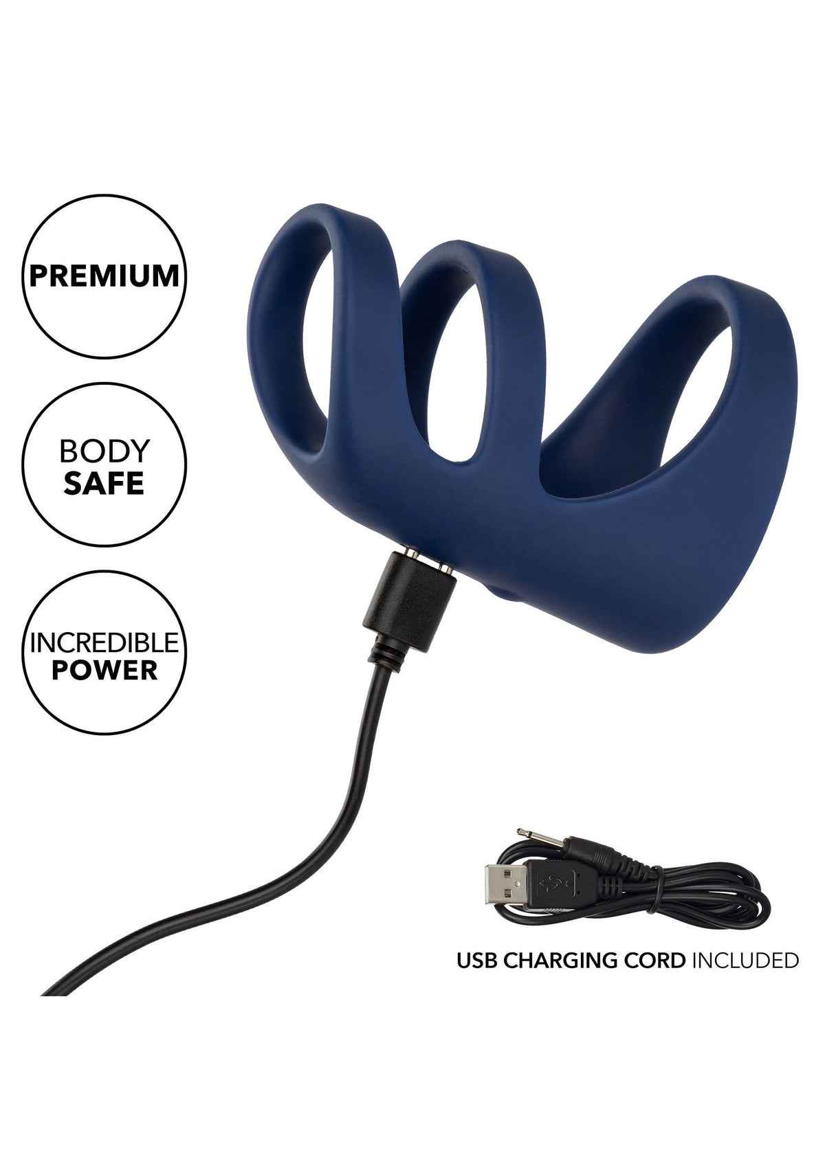 Rechargeable Triple Cock Cage BLUE - 5