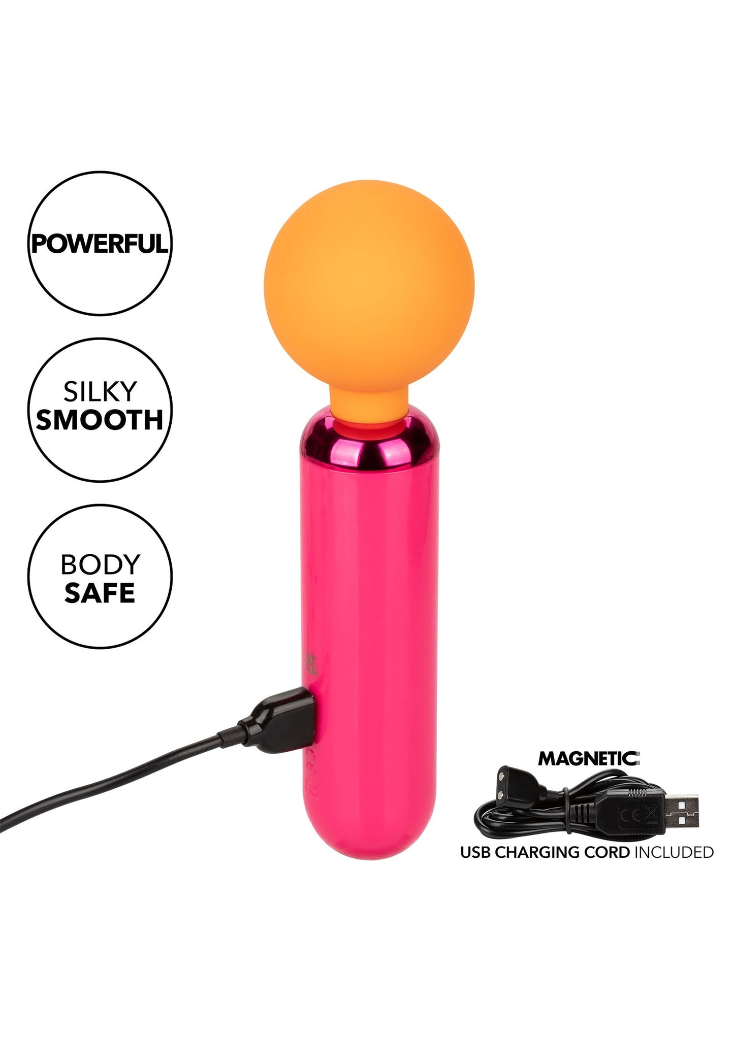 CalExotics Naughty Bits Home Cumming Queen Vibrating Wand ORANGE - 1