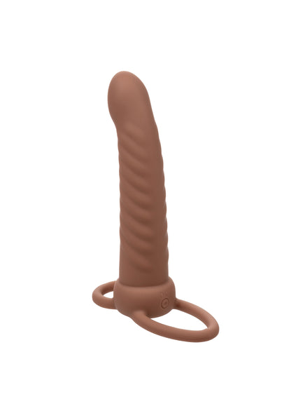 CalExotics Performance Maxx Rechargeable Ribbed Dual Penetrator BROWN - 1
