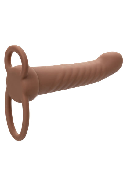 CalExotics Performance Maxx Rechargeable Ribbed Dual Penetrator BROWN - 9