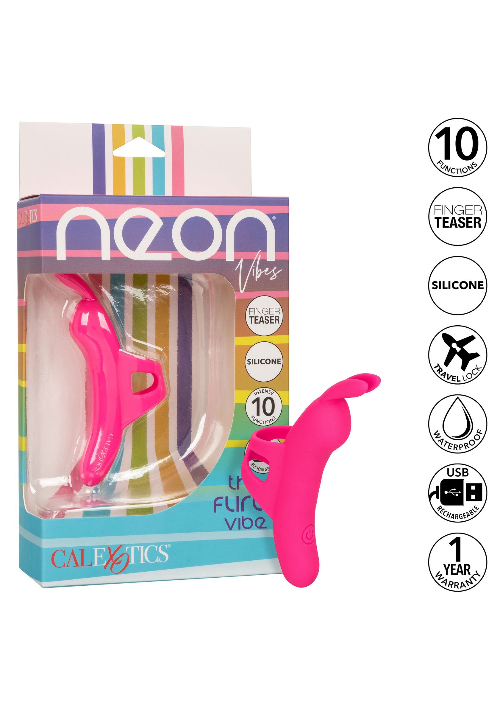 CalExotics Neon Vibes The Flirty Vibe PINK - 1