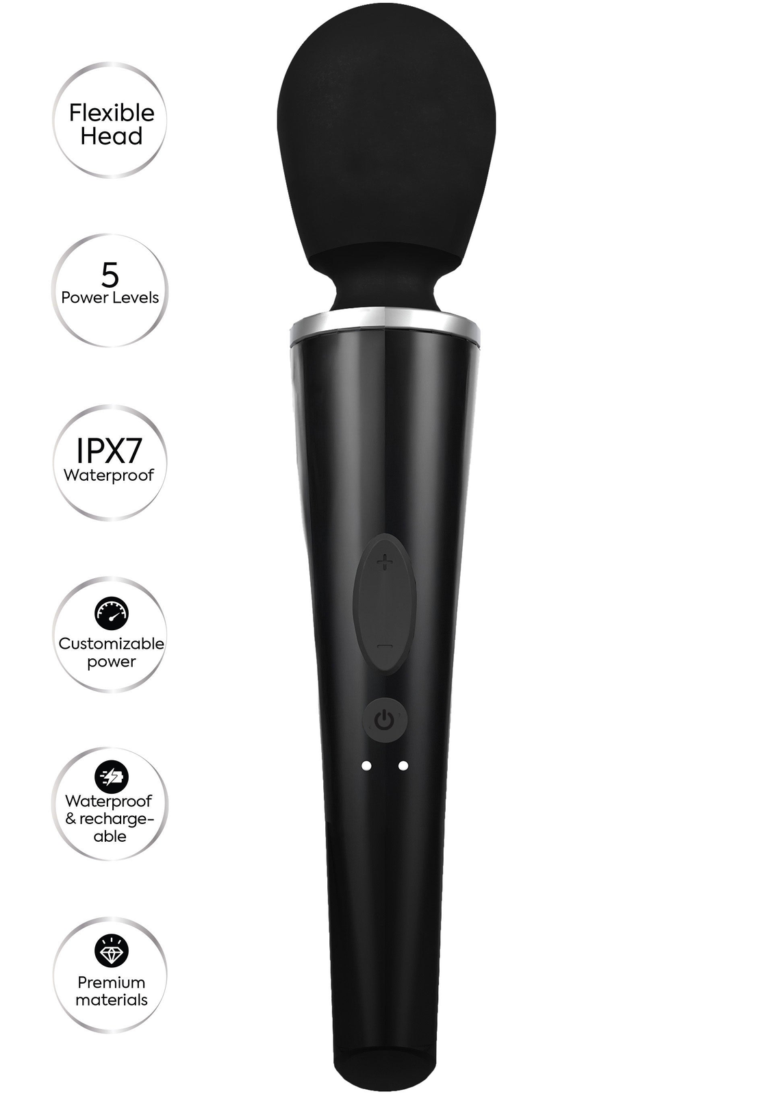 Compact Wand Massager BLACK - 6