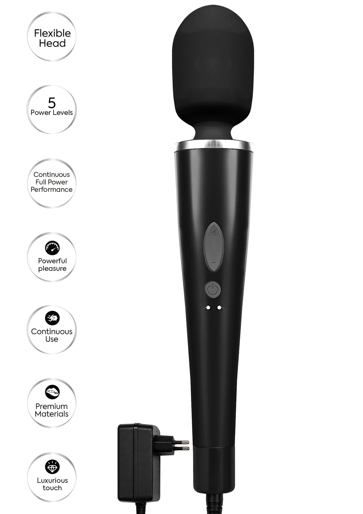 Pro Wand Wired 220V Massager BLACK - 4