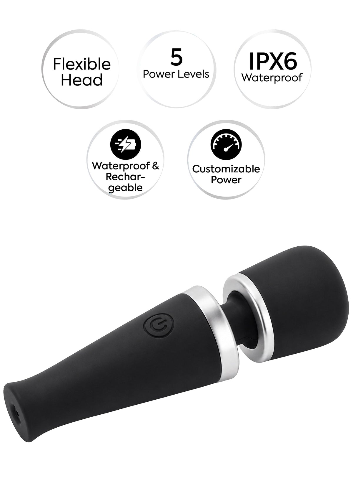 Travel Wand Massager BLACK - 4