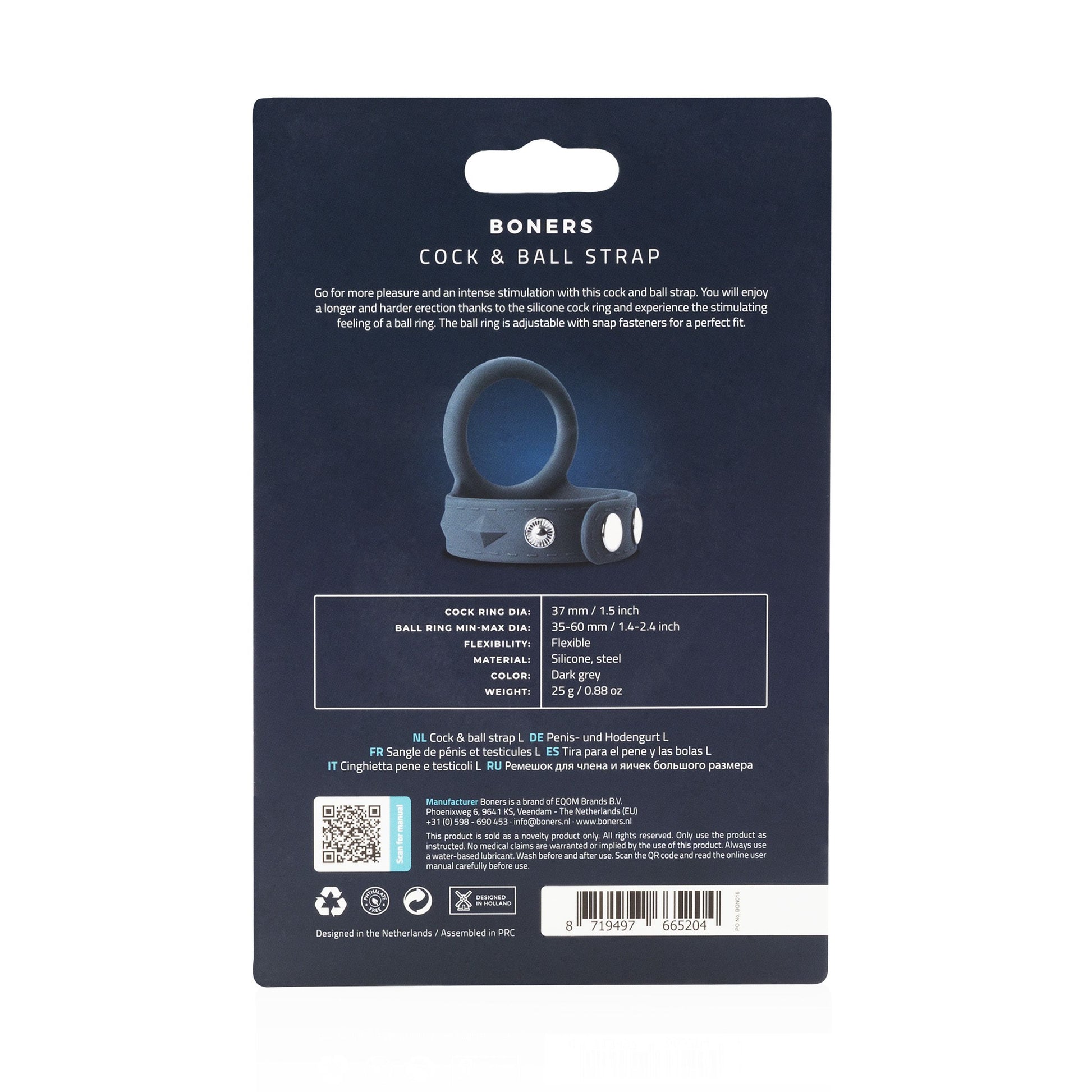 Boners Cock & Ball Strap - L - 12