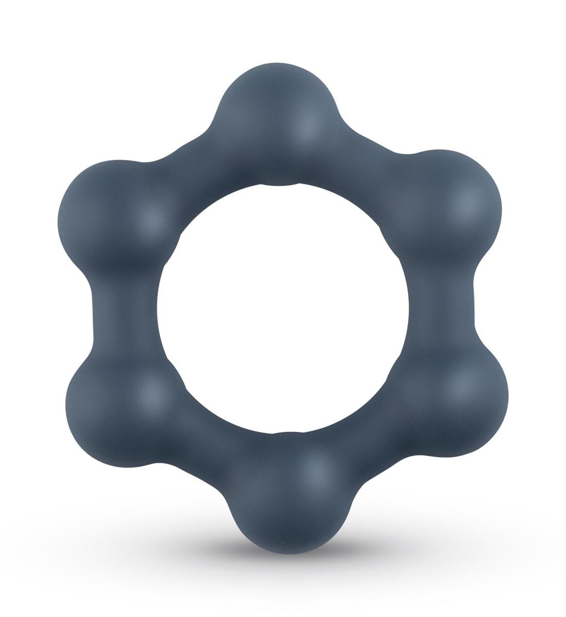 Boners Hexagon Cockring Met Stalen Kogels - 6