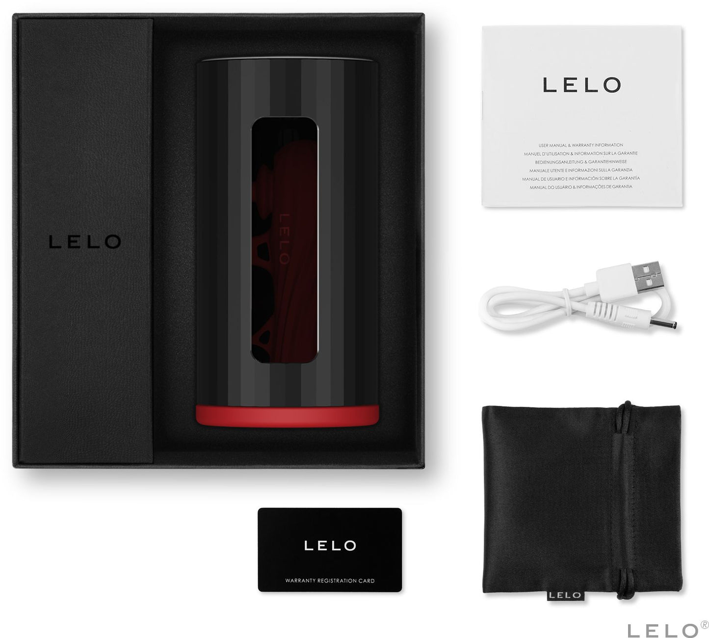 LELO F1S V2 Masturbator App Controlled - Zwart/ Rood - 1