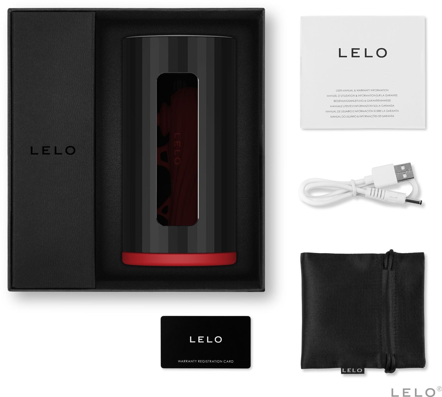 LELO F1S V2 Masturbator App Controlled - Zwart/ Rood - 1