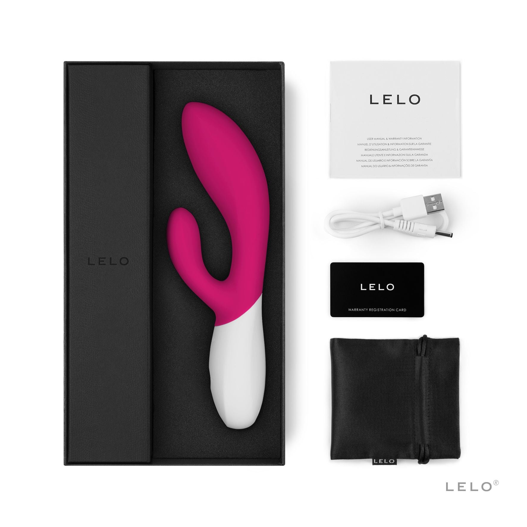 LELO - Ina Wave 2 Rabbit Vibrator - Cerise - 3