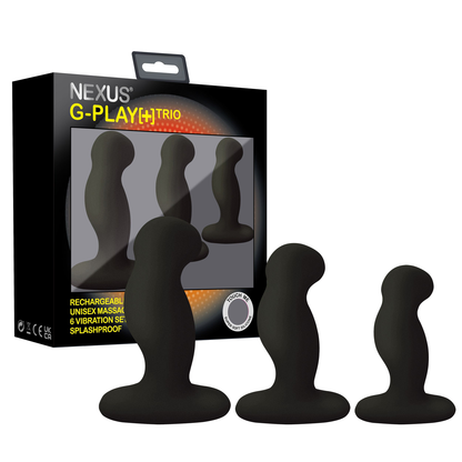 Nexus - G-Play Trio Plus Unisex Vibrator Pack - S/M/L - Zwart - 2