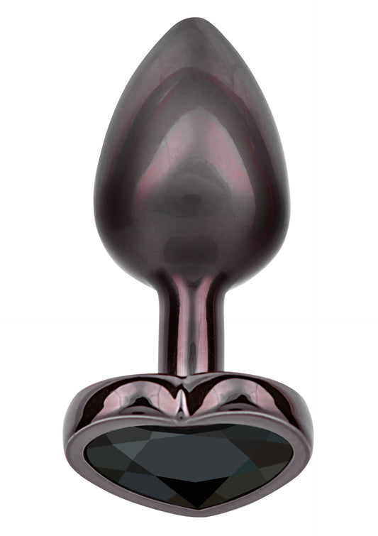 Diamond Heart Plug Small - Zwart