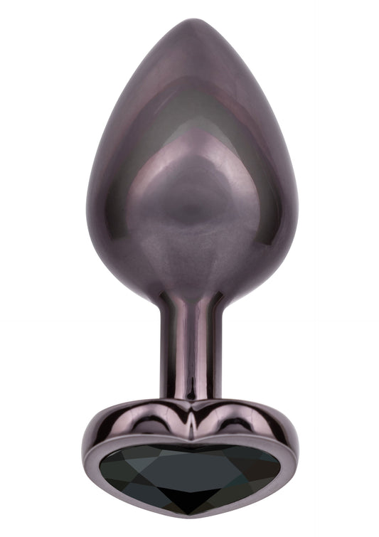 Diamond Heart Plug Large - Zwart