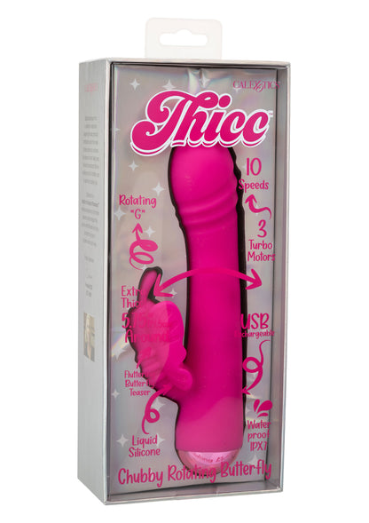 CalExotics Thicc Chubby Rotating Butterfly PINK - 4