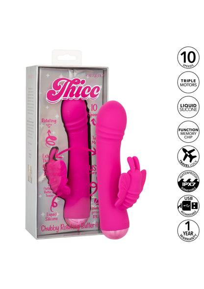 CalExotics Thicc Chubby Rotating Butterfly PINK - 7