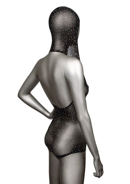 CalExotics Radiance Hooded Deep V Body Suit BLACK O/S - 699