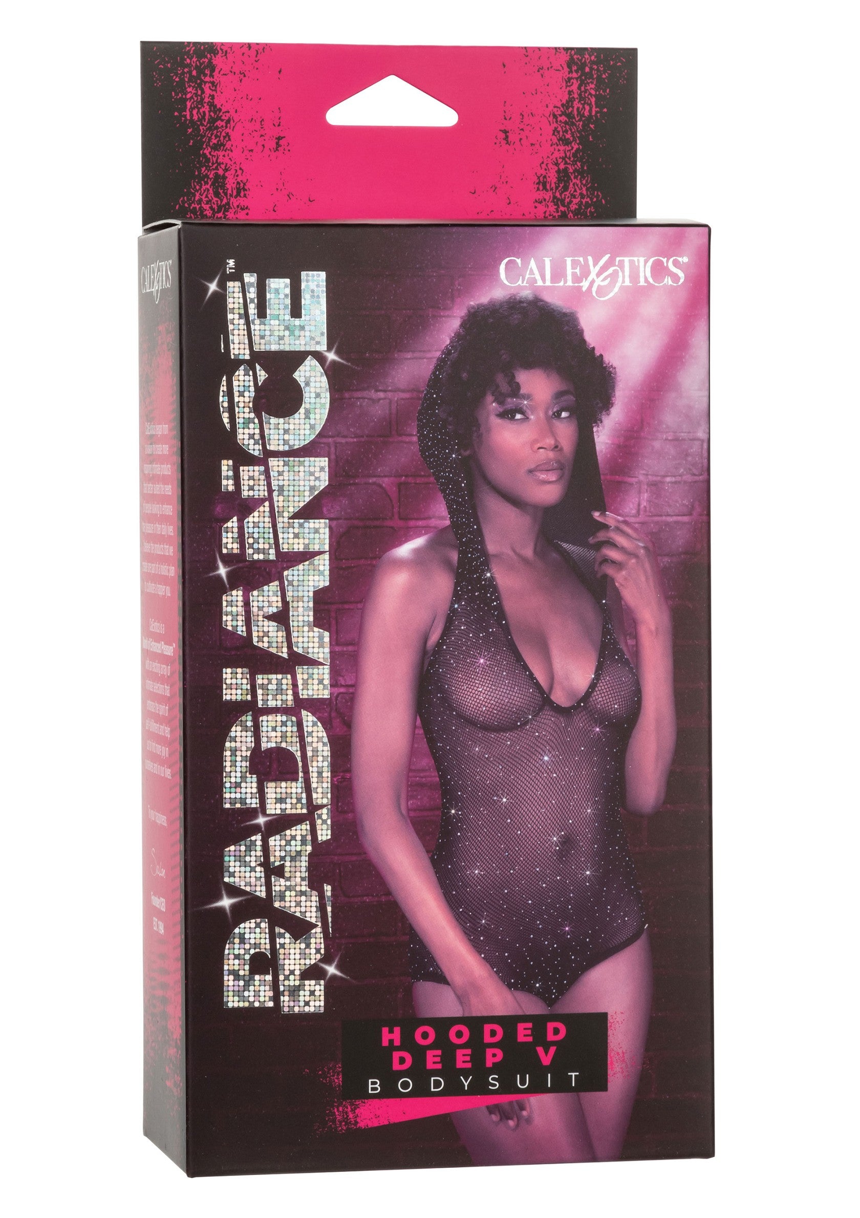 CalExotics Radiance Hooded Deep V Body Suit BLACK O/S - 698