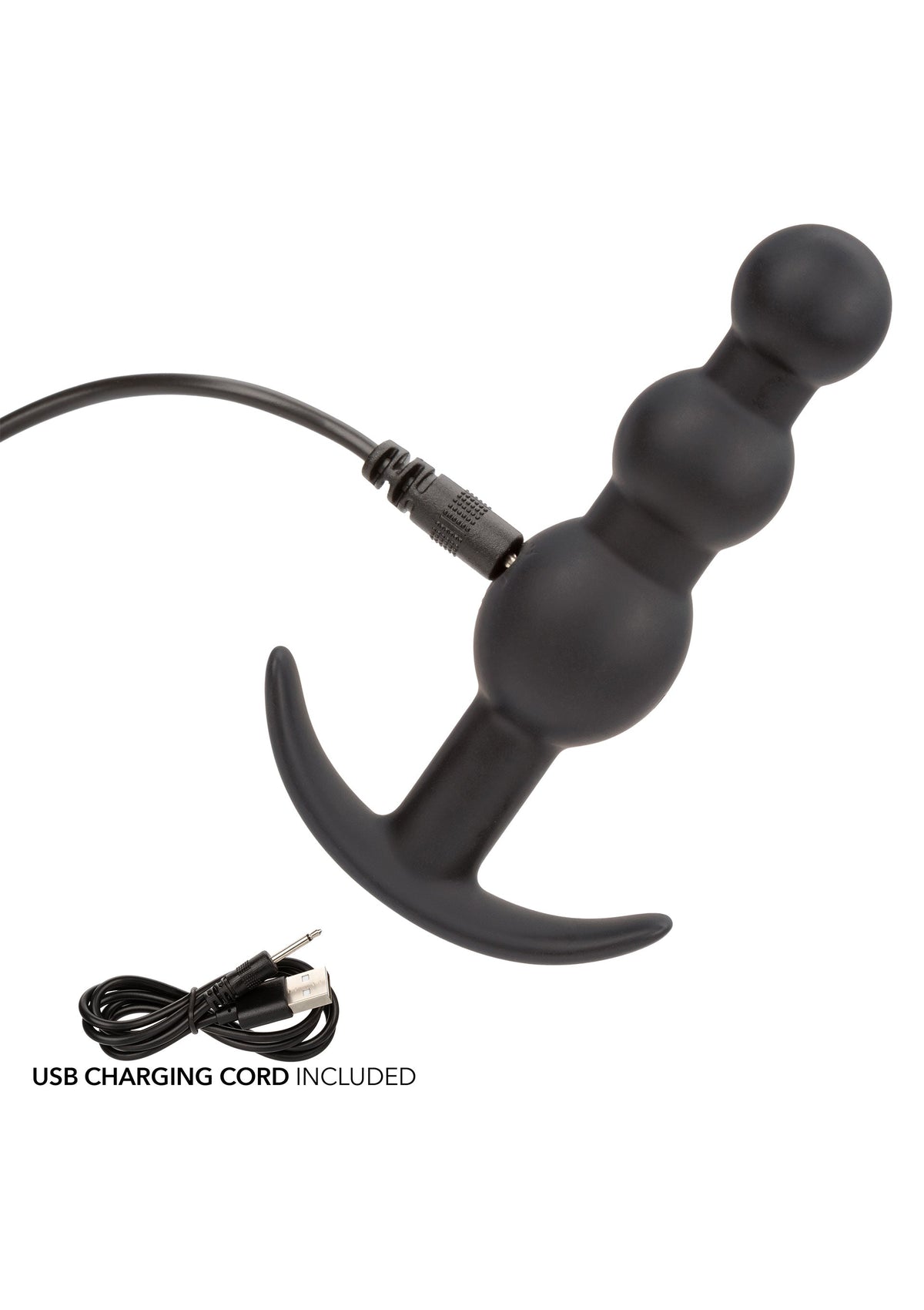 Vibrating Beaded Plug BLACK - 5