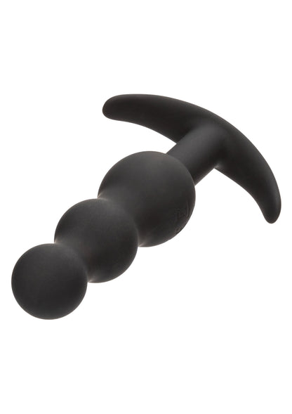 Vibrating Beaded Plug BLACK - 1