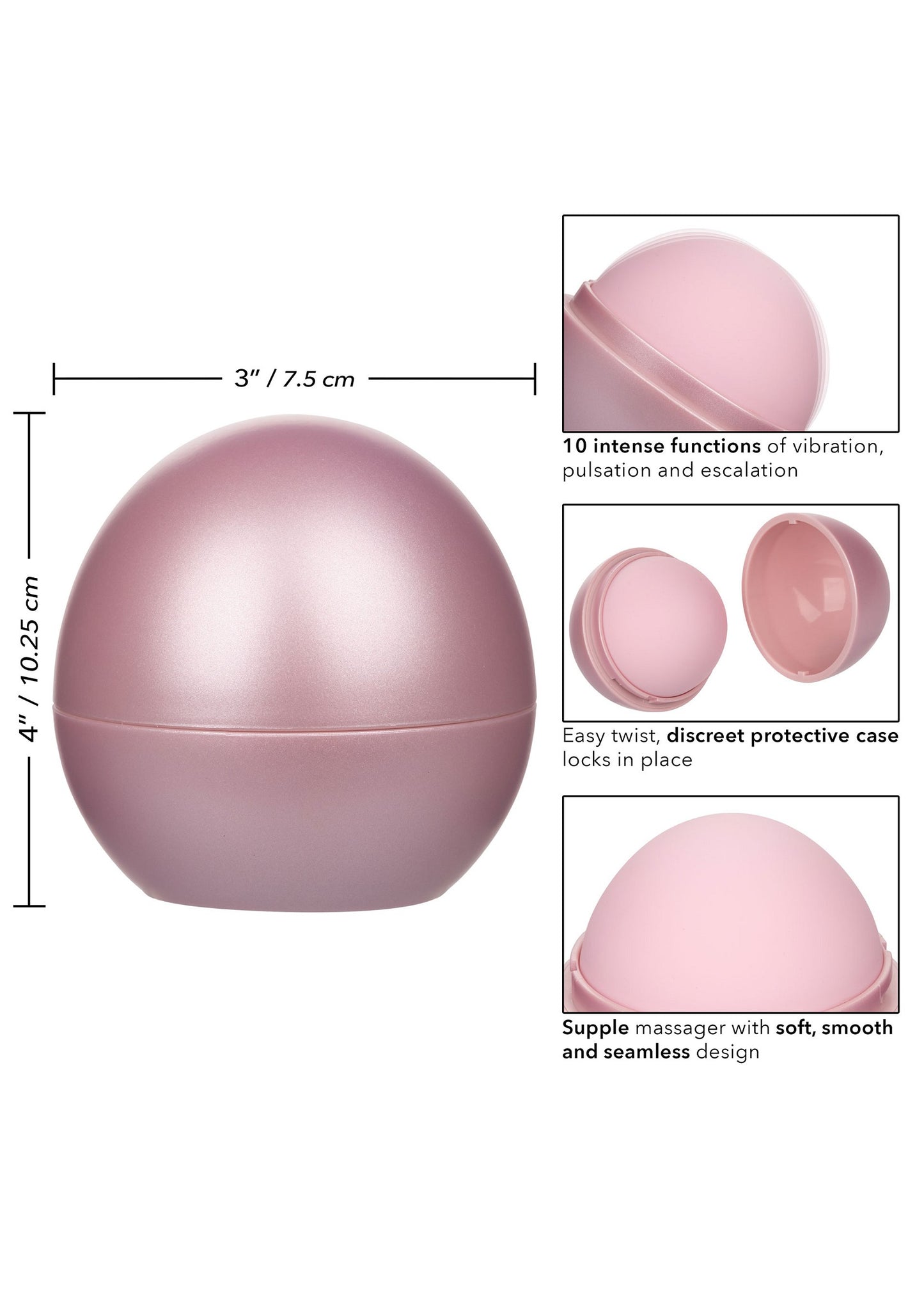 CalExotics Opal Smooth Massager PINK - 2