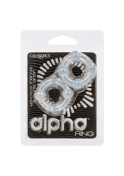 Silicone Double Stacker Rings CLEAR - 1