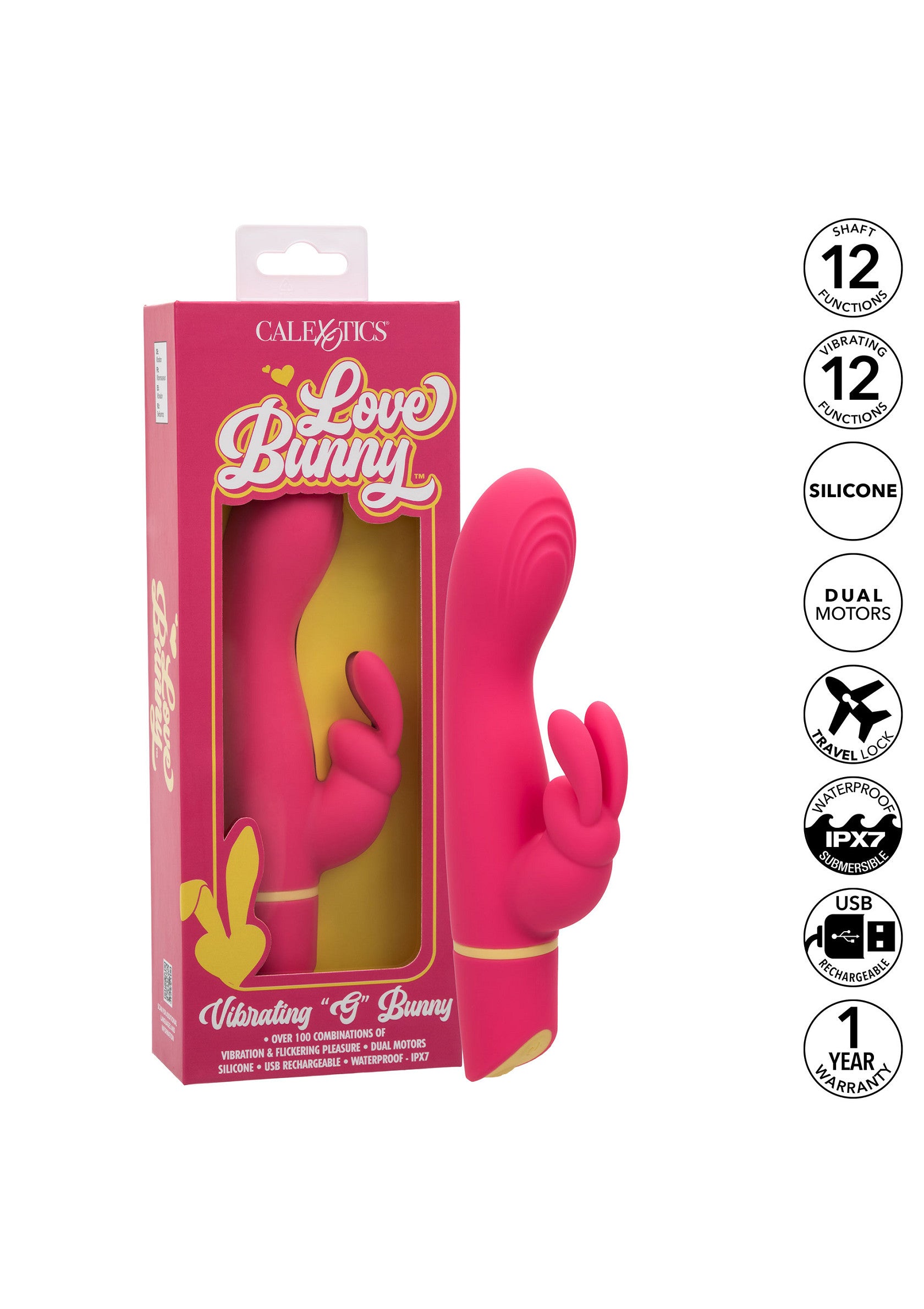CalExotics Love Bunny Vibrating 'G” Bunny PINK - 3