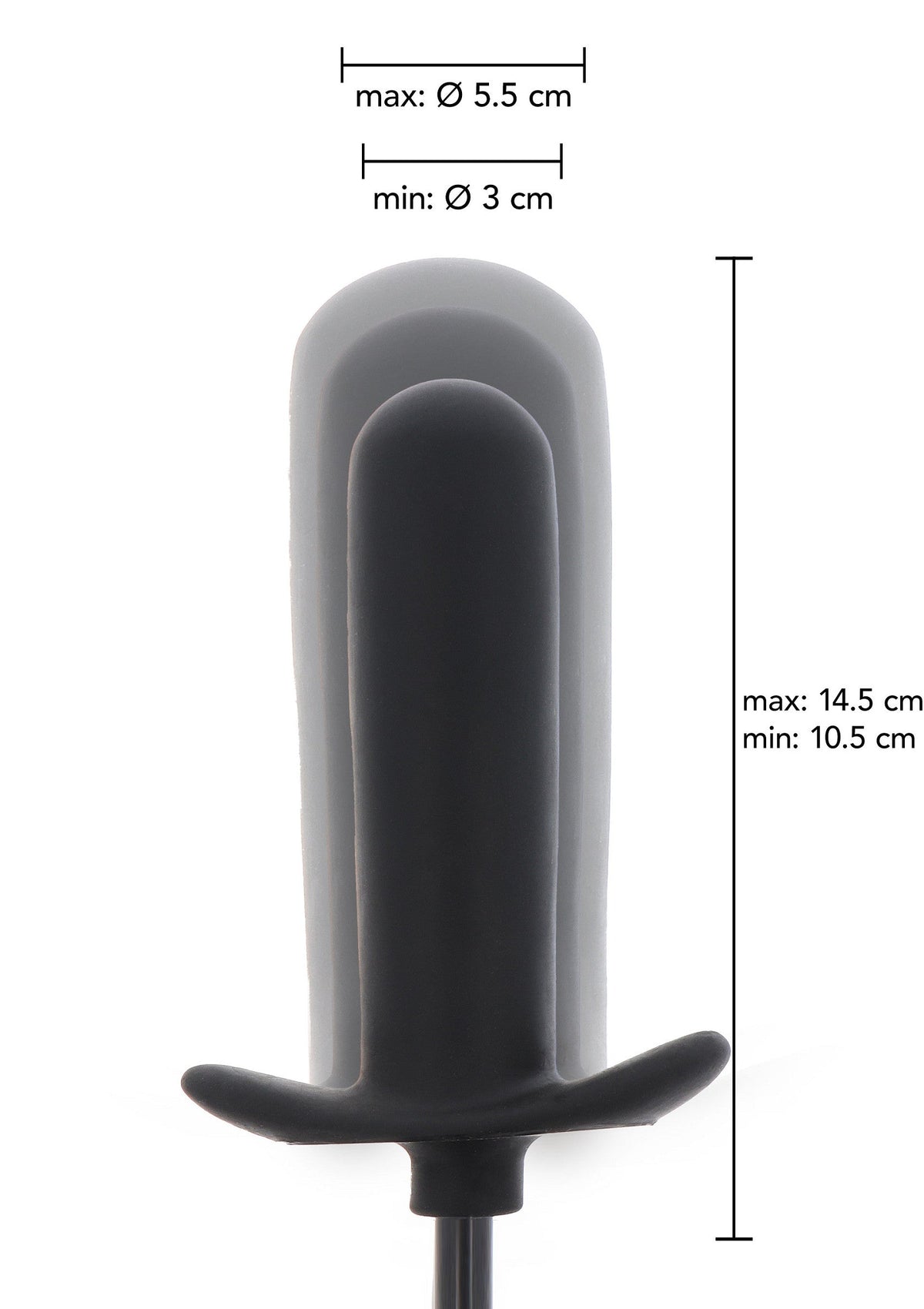 Inflatable Smooth Plug Starter BLACK - 1