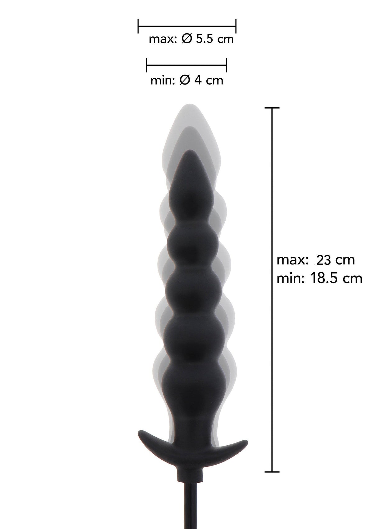 Inflatable Ribbed Plug Advance BLACK - 1