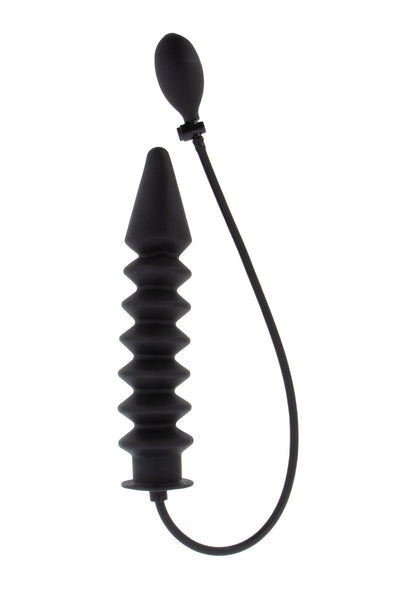 Inflatable Ribbed Plug Expert BLACK - 0