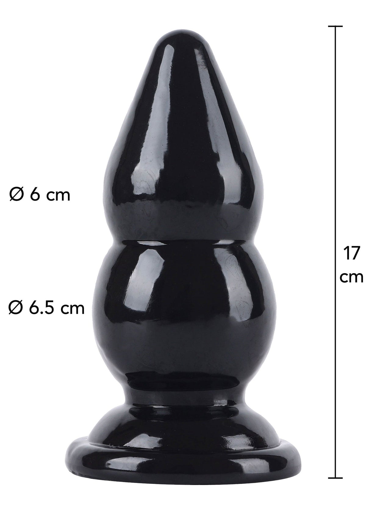 Buttplug Balls Large 17 cm BLACK - 0