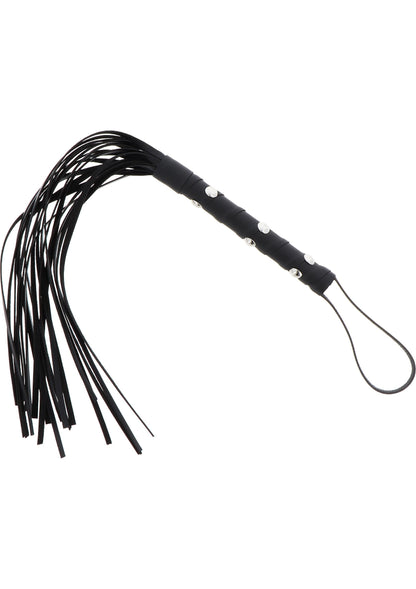 Short Studded Flogger Whip BLACK - 0