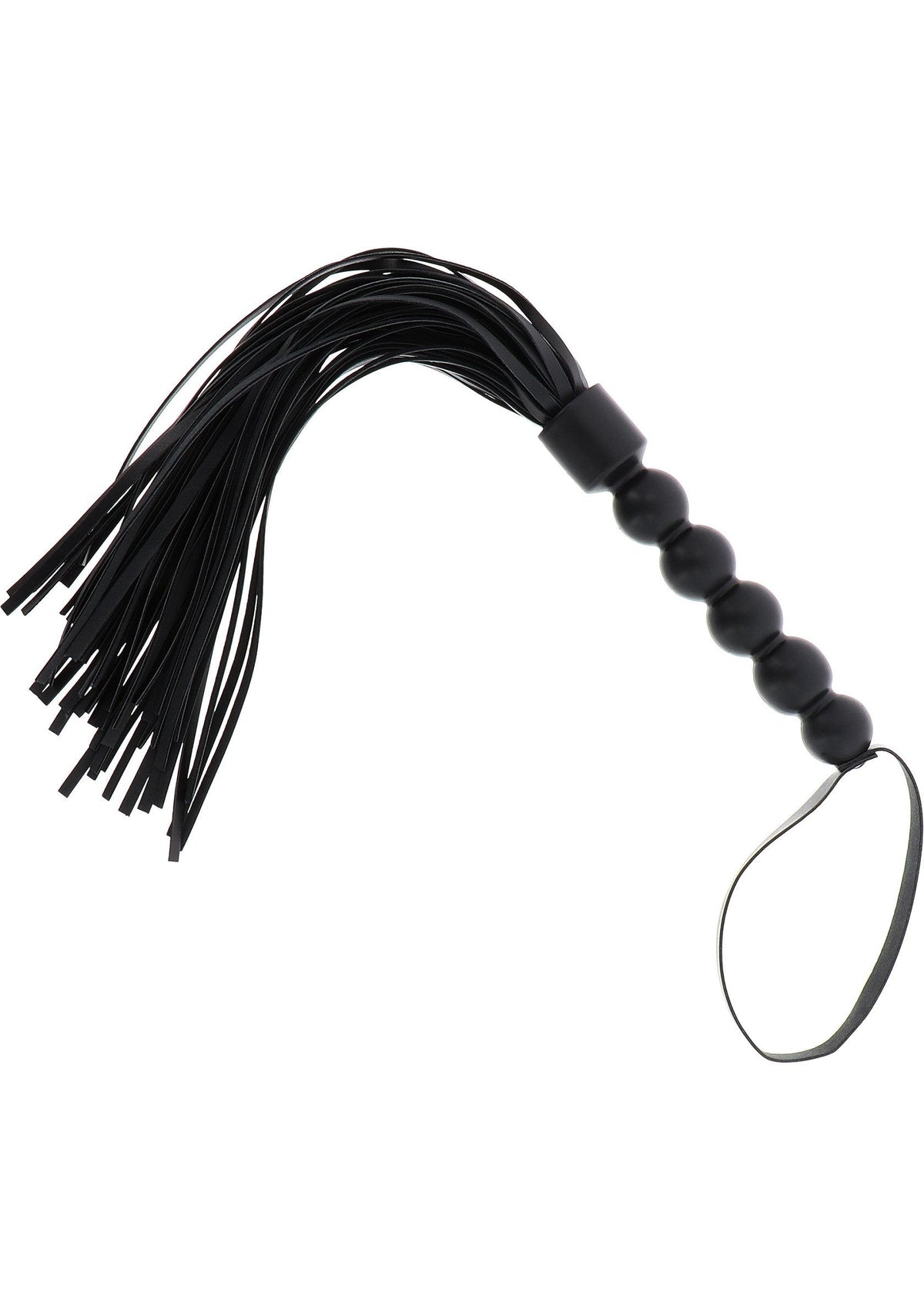 Short Beaded Flogger Whip BLACK - 0