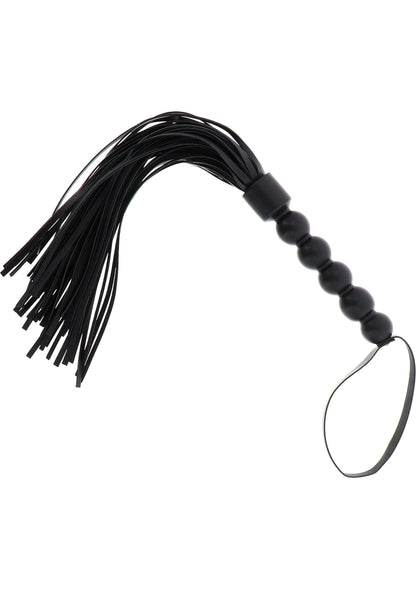 Short Beaded Flogger Whip BLACK - 0