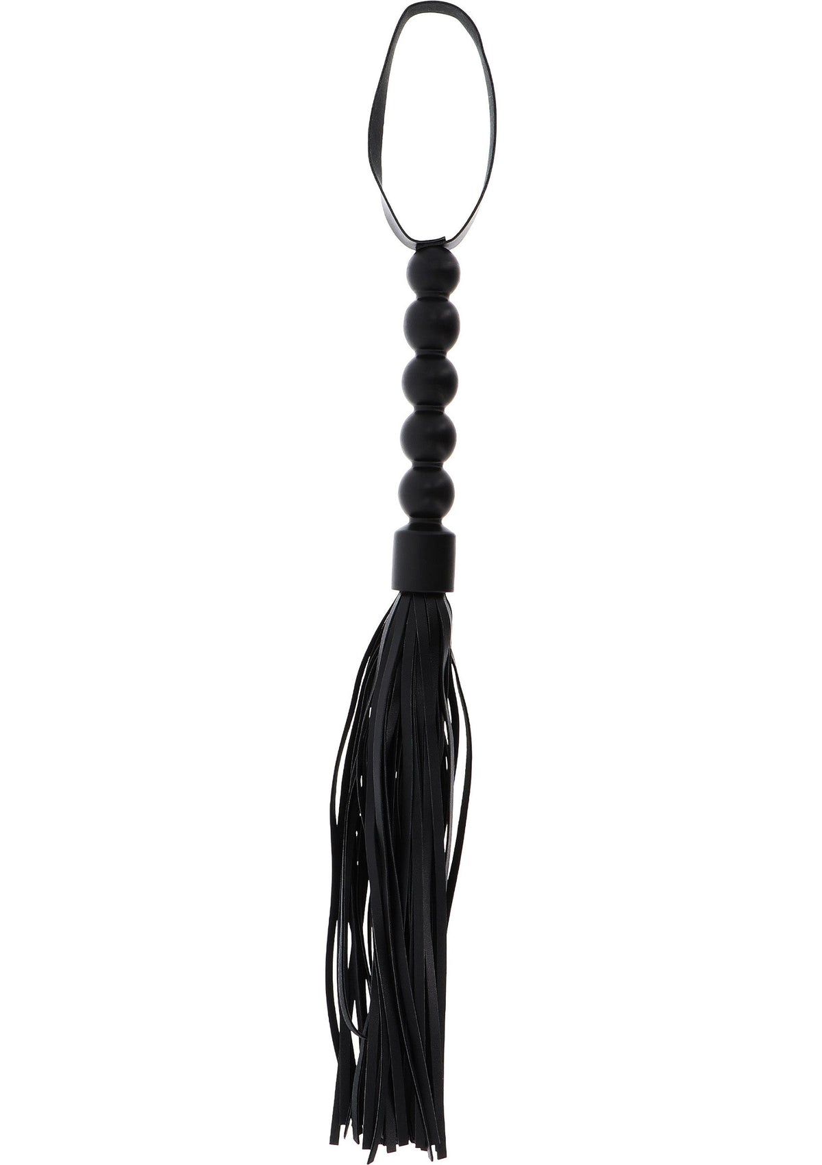 Short Beaded Flogger Whip BLACK - 2