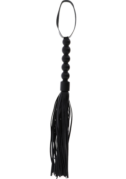 Short Beaded Flogger Whip BLACK - 2
